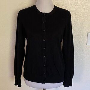 Melrose Chic New York Black Button Front Knit Cardigan Sweater SZ XL